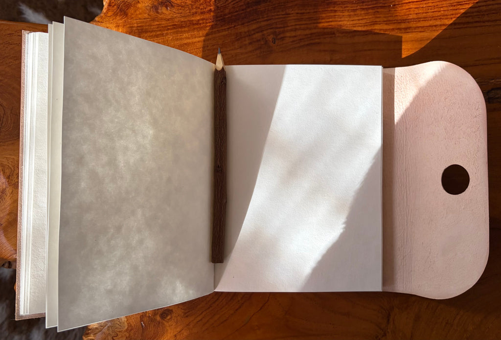 Leather Wrap Journal with Twig Pencil - Nature's Impressions