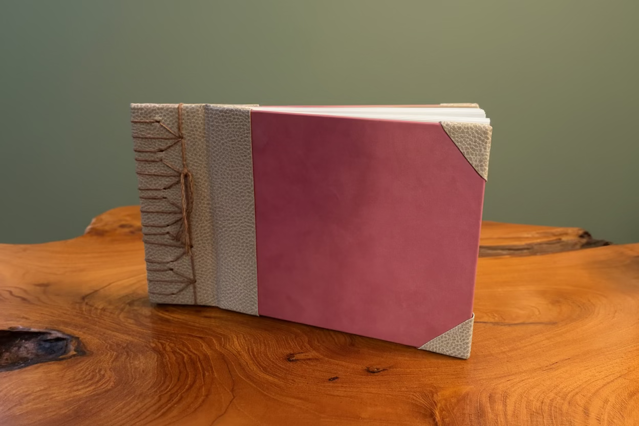 Handmade-Japanese-stab-bound-mini-journal-tortoise-shell-stitch