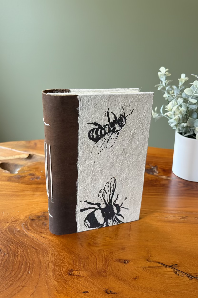 Leather Hardcover "Bees" Journal